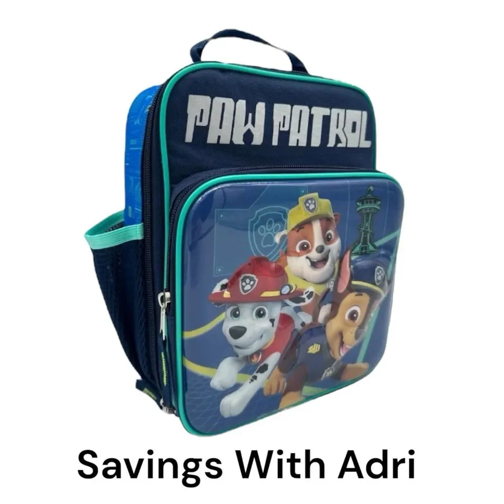 Nickelodeon Paw Patrol Pups Reusable Kids insulated Lunch Bag with mesh water